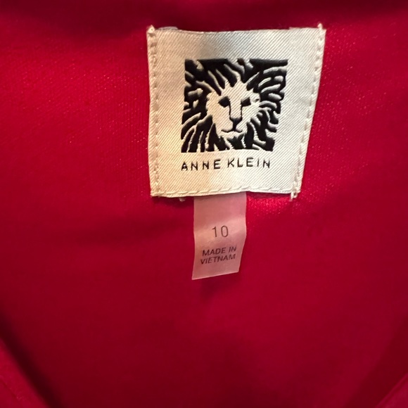 NWT Stunning Red Wrap Dress Anne Klein with Balloon Sleeve Sz10 - Picture 14 of 16